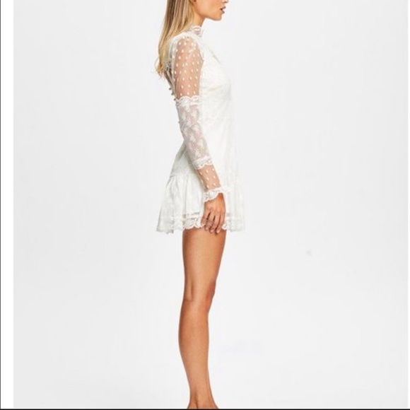 Alice McCall Moon Sister Mini Dress in Cream Lace - Picture 3 of 7